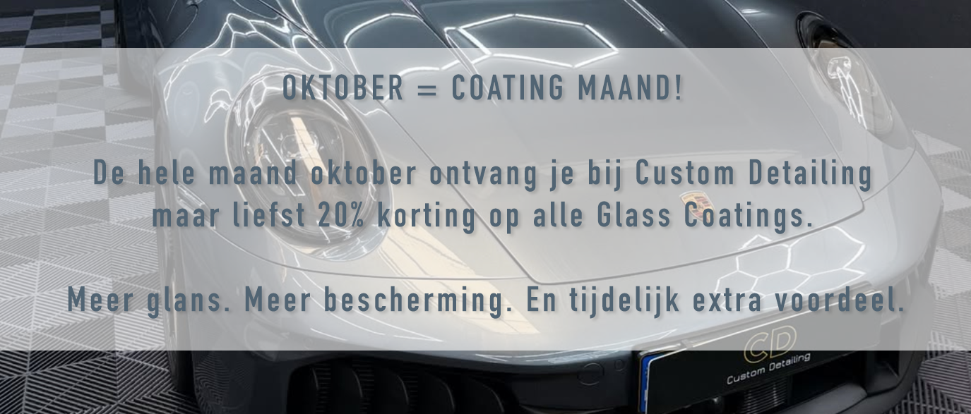 Glasscoating, heel de maand oktober 20% korting